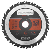 Circular Saw Blade Wood 24 T 216 x 30 x 2,4 / 1,6 mm