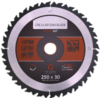 Circular Saw Blade Wood 24 T 250 x 30 x 3,2 / 2,2 mm